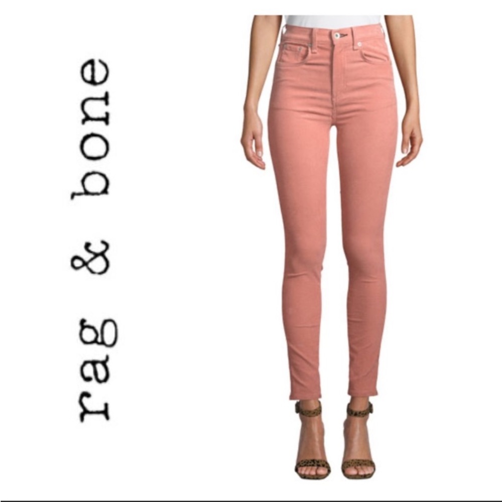 Dusty Rose High-Rise Skinny Corduroy Jeans